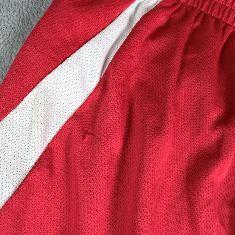 Nike Dri-FIT Basketball Shorts Red White Big Swoosh Men's XXL DH6763-657